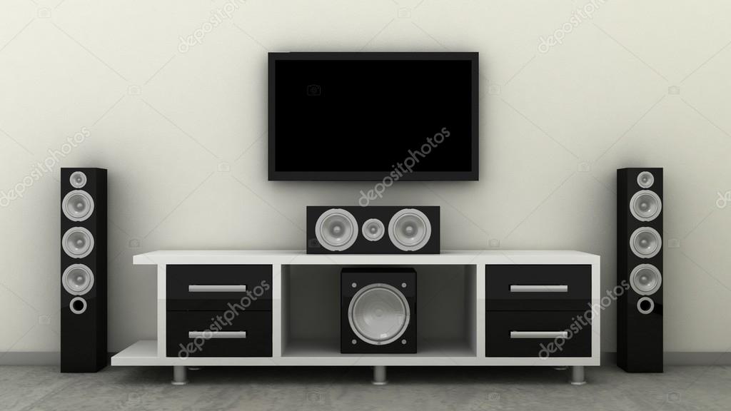 Led tv with store home theater system