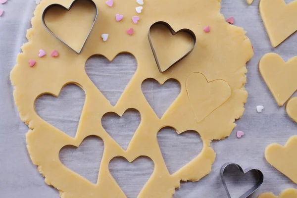Heart Shaped cookies for Valentine's Day. Love, romantic St. Valentine's day surprise