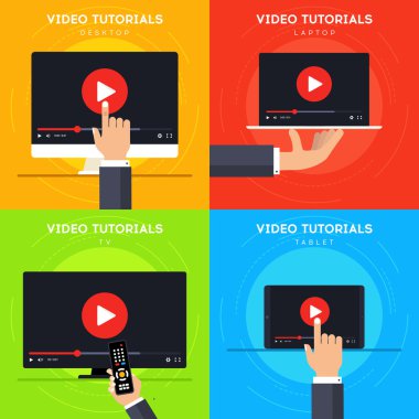 Video eğitimlerini simgeler kavramları