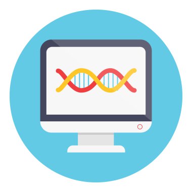 DNA in monitor icon