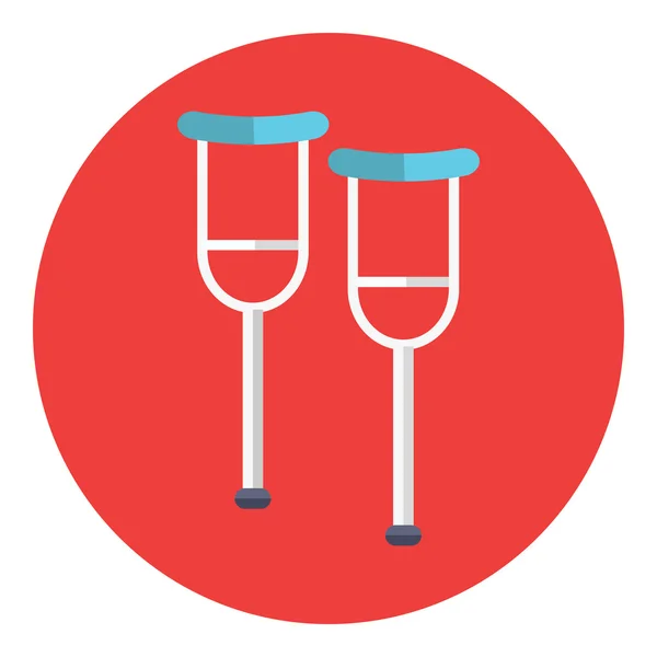 Crutches icon vector — Stock Vector