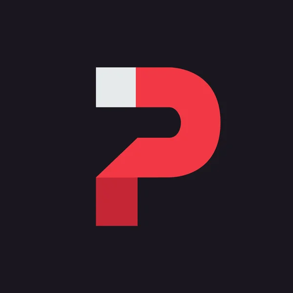 P harfi logosu — Stok Vektör
