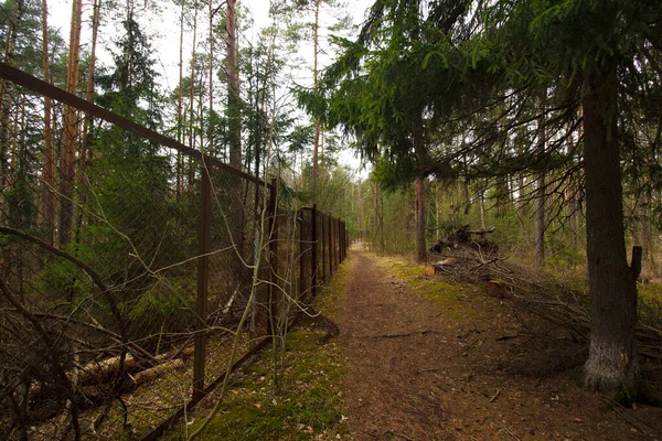 Metallgrindar till ett övergivet fritidscenter — Stockfoto