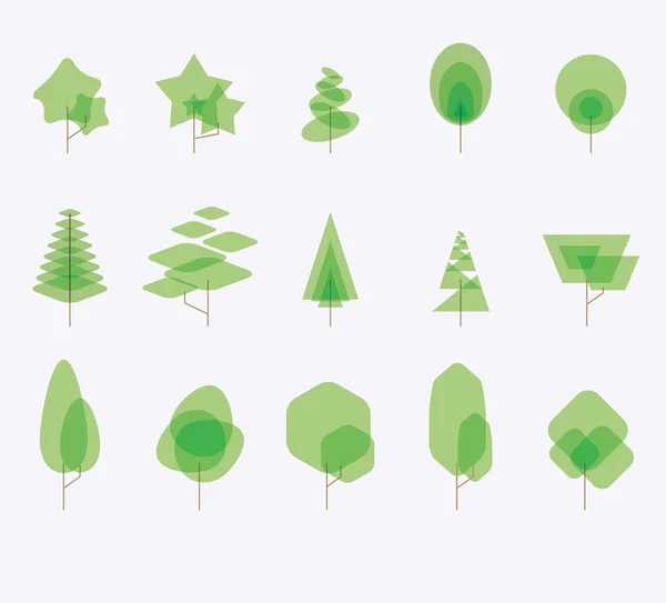 Árbol forma vector — Vector de stock