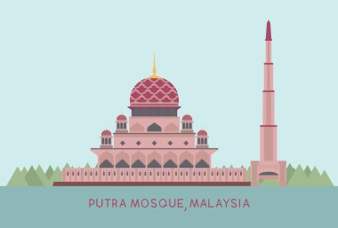 putra mosque in Malaysia clipart