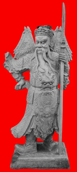 Chinese statue at Wat Pho temple (Wat Pho) isolated on red — Stockfoto