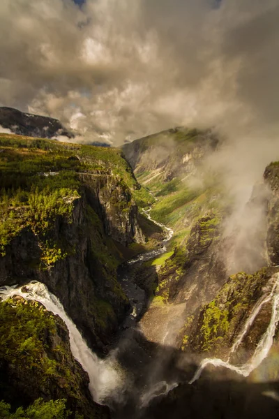 Vringfossen Olika Ljus — Stockfoto