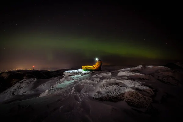 Alone on a mountain top