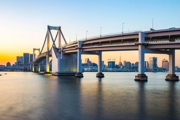 Cidade de Tóquio vista de Odaiba — Fotografia de Stock