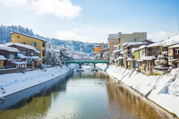 ฤดูหนาวในเมืองโบราณทากายามะในญี่ปุ่น — ภาพถ่ายสต็อก