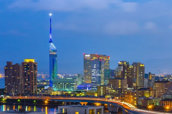 Vy över Hakata i Fukuoka, Japan — Stockfoto