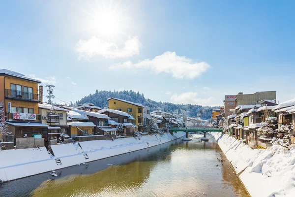 Inverno em Takayama cidade antiga no Japão — Fotografia de Stock