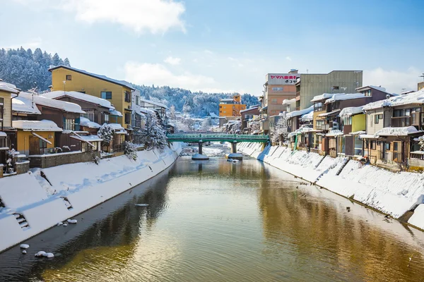 Winter in Takayama antike Stadt in Japan — Stockfoto