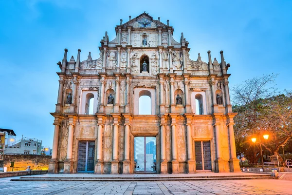 Ruinerna av St Pauls i Macau, Kina — Stockfoto