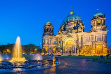 Geceleri Berliner Dom, Berlin, Almanya