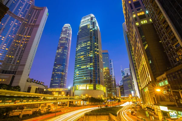 Vista de rua da cidade de Hong Kong na China — Fotografia de Stock