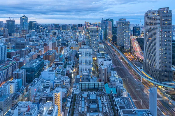 Esboço Paisagem Urbana Tóquio Tóquio Japão Noite — Fotografia de Stock