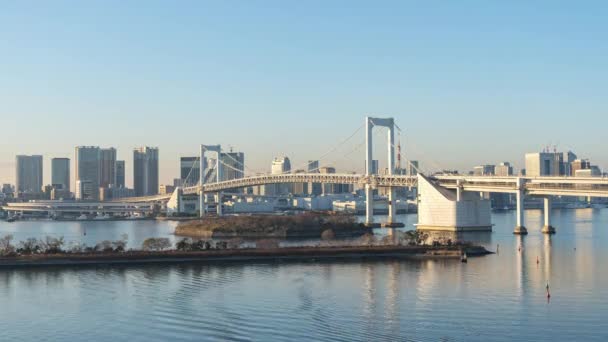 Časová Prodleva Tokijského Zálivu Panorama Tokijského Města Japonsko — Stock video