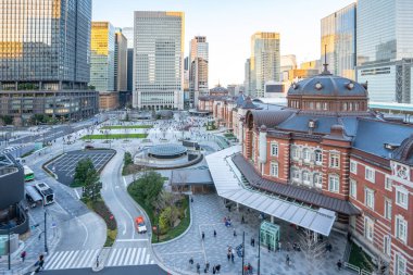 Tokyo silueti Tokyo, Japonya 'da tarihi yapılara sahiptir..