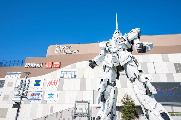 Tokyo Giappone Gennaio 2020 Unicorn Gundam Fronte Diver City Tokyo — Foto Stock