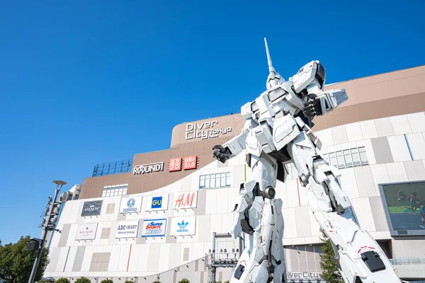 Tokyo Giappone Gennaio 2020 Punto Riferimento Grandezza Naturale Della Gundam — Foto Stock