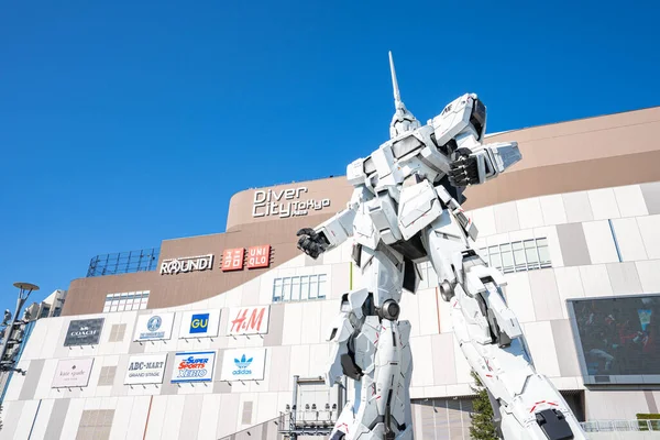 Tokyo Giappone Gennaio 2020 Unicorn Gundam Fronte Diver City Tokyo — Foto Stock