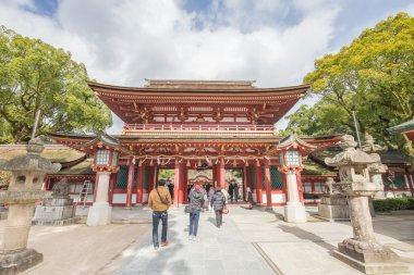 Tenmangu tapınak Dazaifu Fukuoka, Japonya.