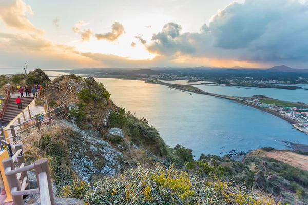 Songsan Ilchulbong bakış Jeju Adası, Güney Kore. — Stok fotoğraf