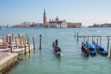 Büyük Kanal ile gondol Venedik, İtalya.