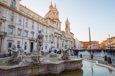 Roma, İtalya 'daki Piazza Navona.