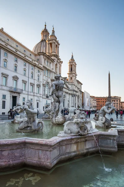 Piazza navona Rómában, Olaszország. — Stock Fotó