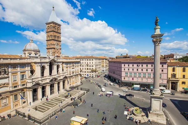Vista aérea da Basílica de Santa Maria Maggiore em Roma, Itália — Fotografia de Stock