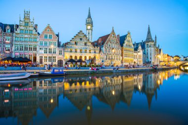 Gent, Belçika alacakaranlık