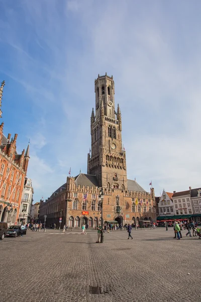 Belfry the landmark of Bruges in Belgium