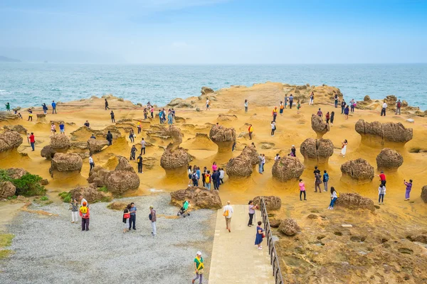 Yehliu Geopark in de stad van Wanli, nieuwe Taipei, Taiwan — Stockfoto