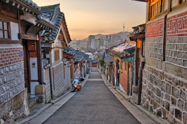 Güney Kore, Seul 'deki Bukchon Hanok Köyü