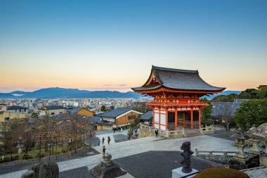 Kyoto Skyline view from Kiyomizu dera in Japan clipart