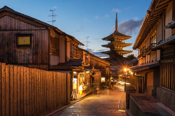 Yasaka pagoda z starożytnej ulicy Kyoto w Japonii — Zdjęcie stockowe