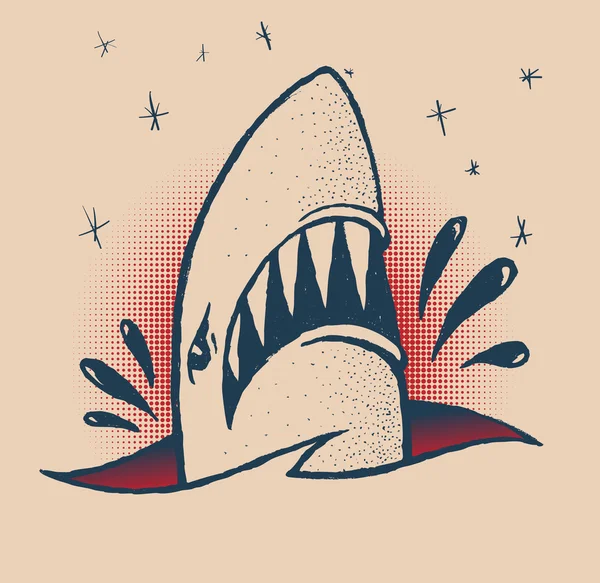 Tatuaje tradicional de tiburón —  Fotos de Stock