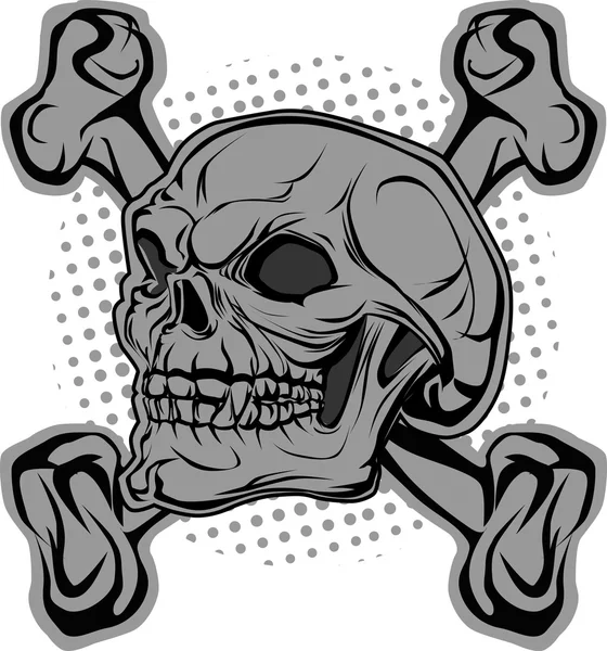 Kafatası ve kemik arka plan noktalı resim