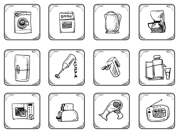 Ev eşyası simgeler.