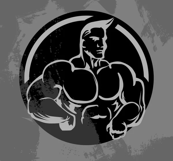Mascotte de bodybuilder — Image vectorielle