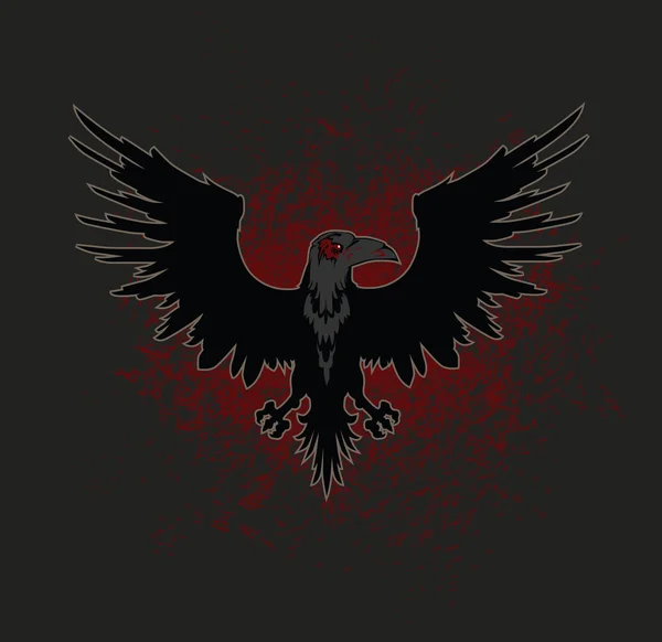 Cuervo oscuro — Vector de stock