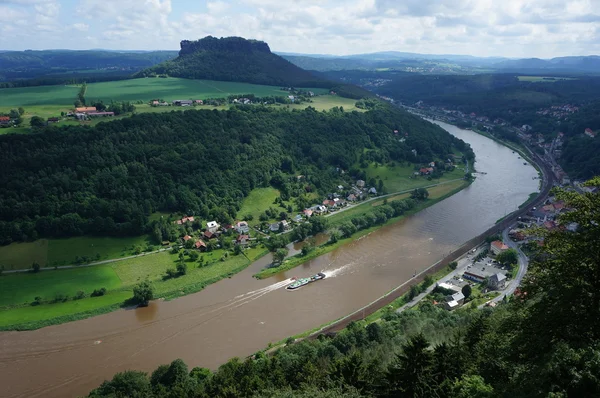 Vista de fort K=nigstein — Fotografia de Stock