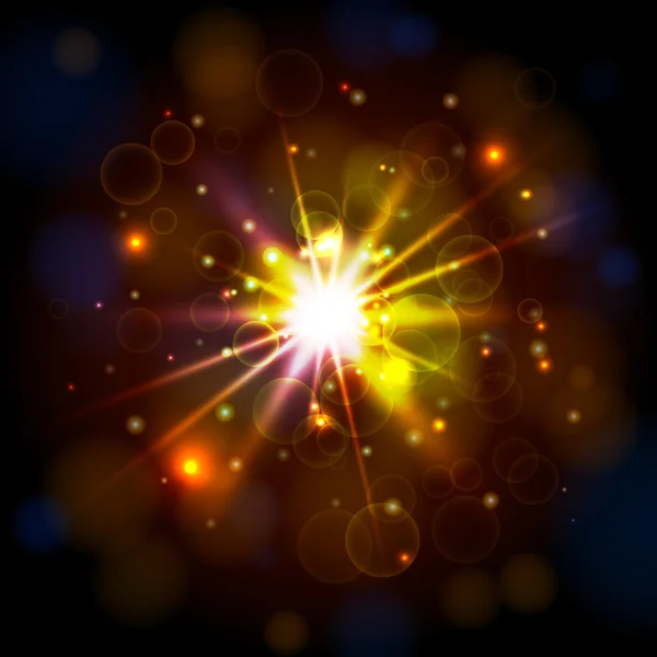 Yıldız açık renkli. Noel ışıkları. Tasarımınız için vektör