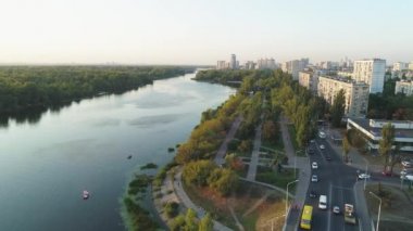 Ukrayna 'nın Kiev kentindeki Rusanivka bölgesinin hava aracı görüntüleri. 