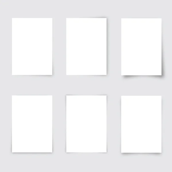 A4 kağıt gölgeler ile vektör ayarla.