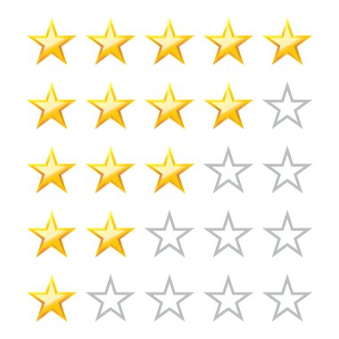 Vektör kümesi. Rating yıldız