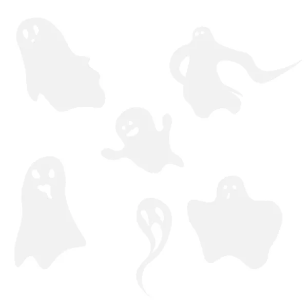 Transparenta Spöken För Halloween Vektor Illustration — Stockfoto