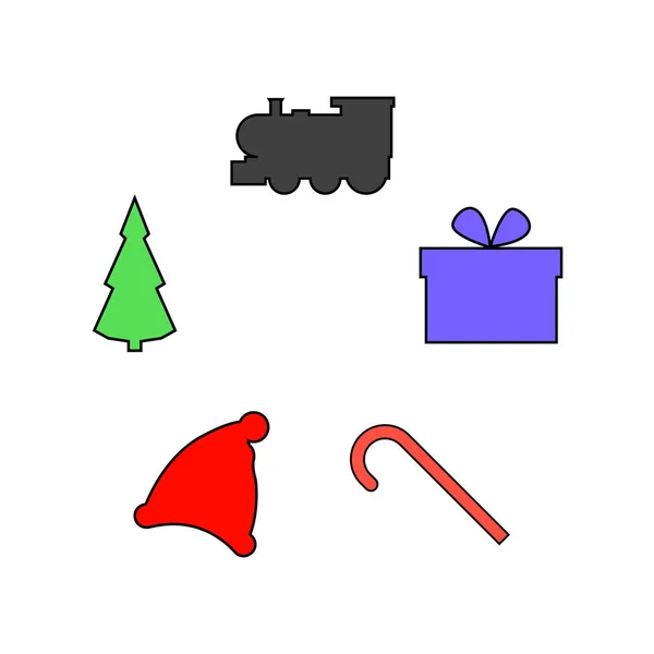 Christmas Toys Props Vector Illustration — Stock Photo, Image